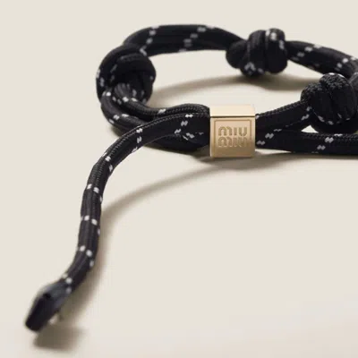 Miu Miu Cord And Nylon Bracelet