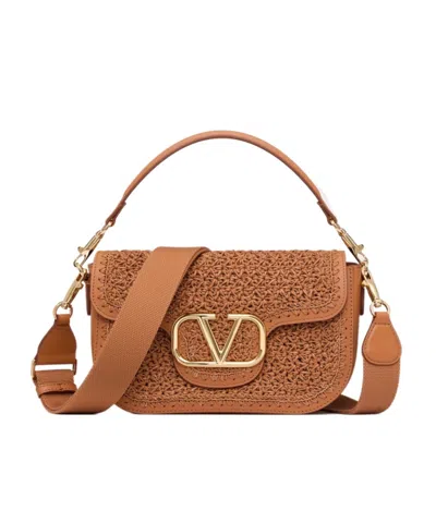 Valentino Garavani Alltime Woven Leather Shoulder Bag