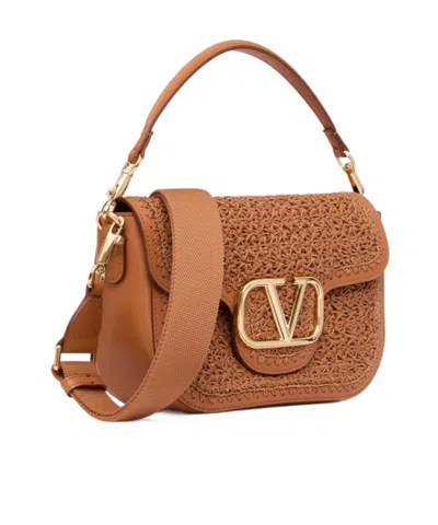 Valentino Garavani Alltime Woven Leather Shoulder Bag