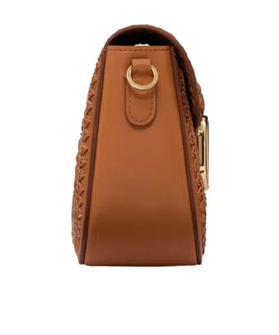Valentino Garavani Alltime Woven Leather Shoulder Bag