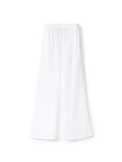 FABIANA FILIPPI FABIANA FILIPPI JOGGING TROUSERS IN WHITE SILK SATIN 