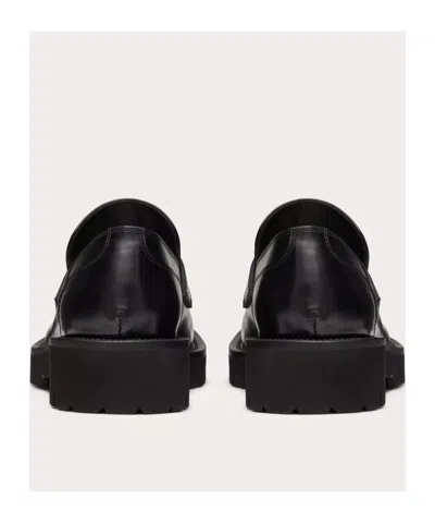 Valentino Loafer In Toile Iconographe Technical Fabric And Calfskin