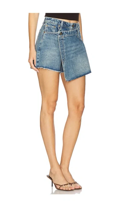 Rag & Bone Womens Amity Belina Raw-hem Denim Skort