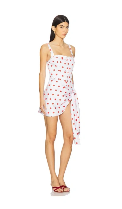 For Love & Lemons Red Dot Mini Dress