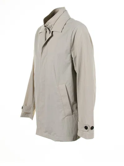 Fay Beige Jacket With Zip And Collar