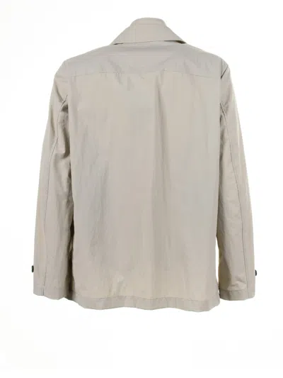Fay Beige Jacket With Zip And Collar