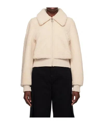 Wooyoungmi Beige Layered Shearling Jacket