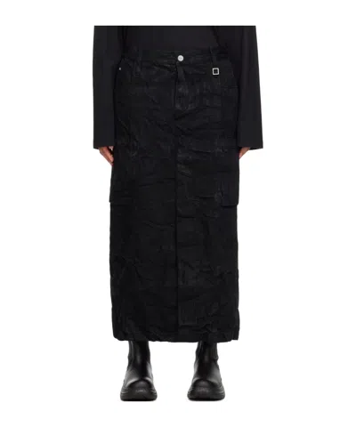 Wooyoungmi Pleated Denim Skirt