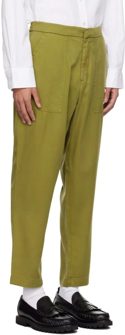 Shop Officine Generale Elastic Waist Casual Pants