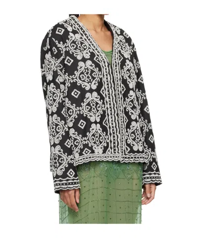 Bode Black Beaded Baroque Jacket