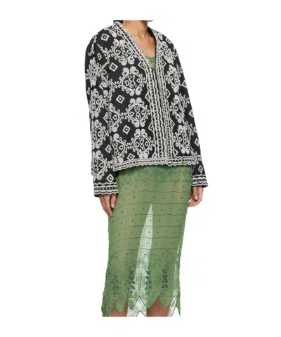 Bode Black Beaded Baroque Jacket