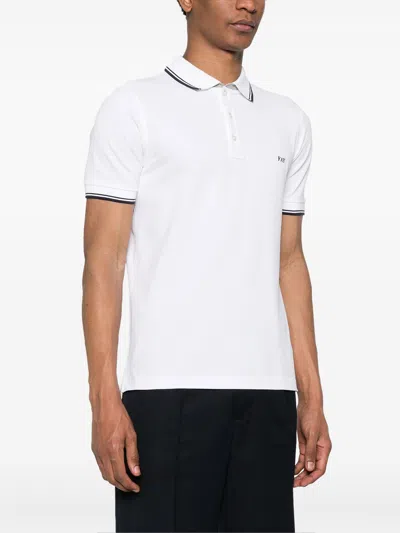 Fay Striped Pique Polo Ribbed Collar