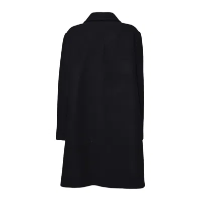 Aspesi Classic Collar Single Breasted Coat In Black