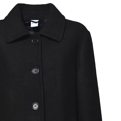 Aspesi Classic Collar Single Breasted Coat In Black