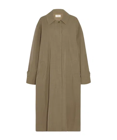 The Row Rocco Cotton And Cashmere Coat In Green