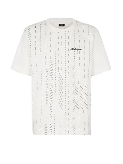 Fendi Embroidered-logo Cotton T-shirt