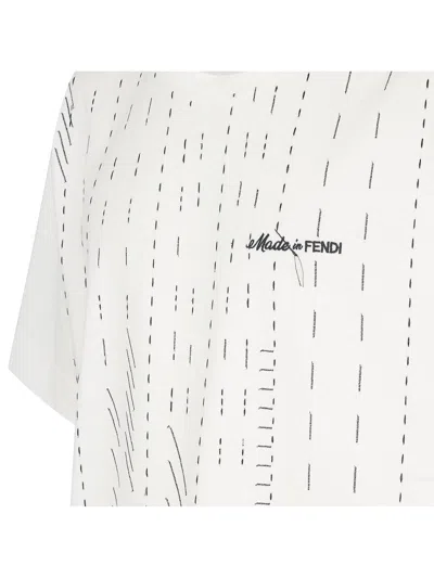 Fendi Embroidered-logo Cotton T-shirt