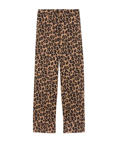 Aspesi Stretch Cotton Pants With Leopard Print
