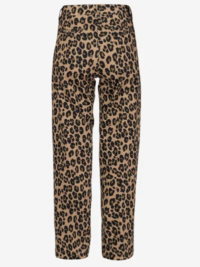 Aspesi Stretch Cotton Pants With Leopard Print