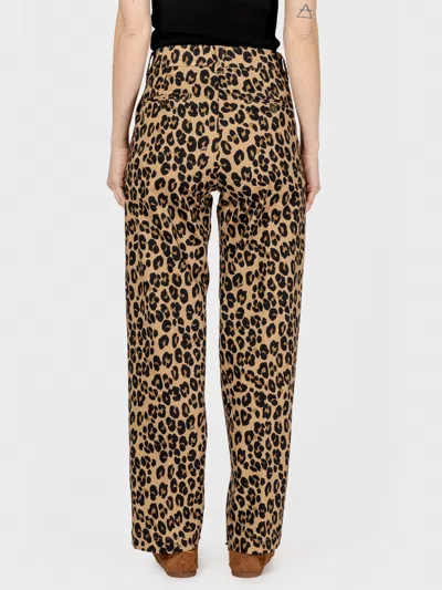 Aspesi Stretch Cotton Pants With Leopard Print