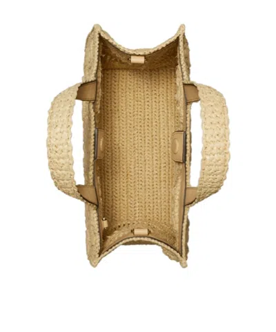 Tory Burch T Monogram Raffia Top-handle Tote