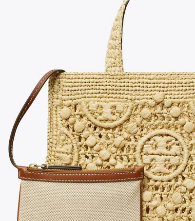 Tory Burch T Monogram Raffia Top-handle Tote
