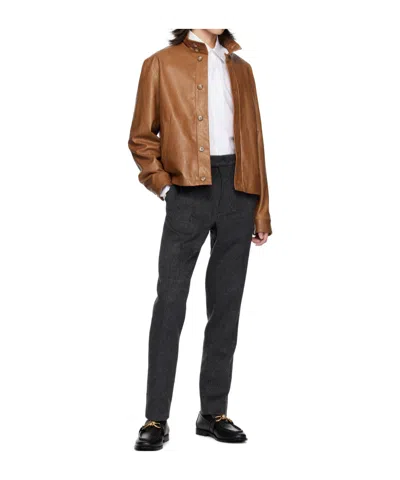 16arlington Haeto Single-breasted Leather Jacket