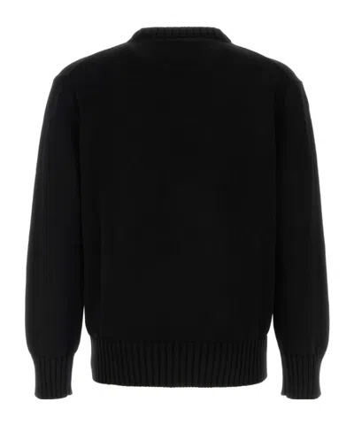 Amiri Black Sweater With Maxi Logo Lettering On The Front In Black
