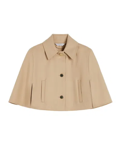 Max Mara Padre Cropped Water-repellent Cotton Cloak