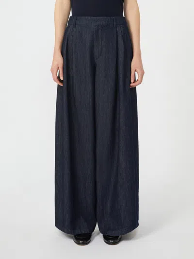 Max Mara Washed Denim Jeans In Blue