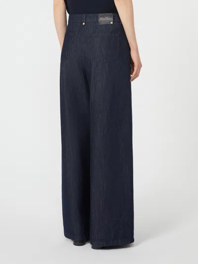 Max Mara Washed Denim Jeans In Blue
