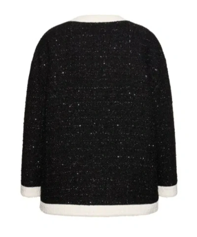 Valentino Tweed Round Collar Casual Jacket