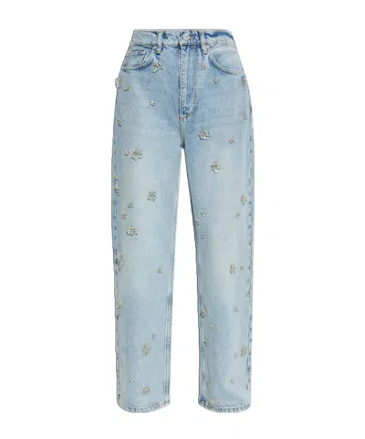 Allsaints Jeans With Belt Loops In Blue