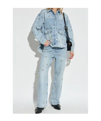 Allsaints Jeans With Belt Loops In Blue