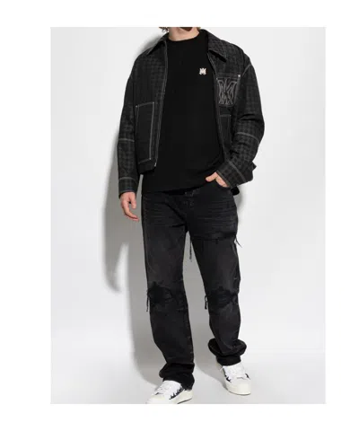Amiri Mx1 Distressed Straight-leg Jeans