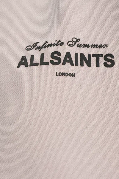 Allsaints Soleil Etta Cotton Graphic Sweatshirt In Neutral