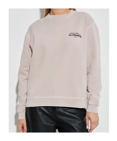 Allsaints Soleil Etta Cotton Graphic Sweatshirt In Neutral