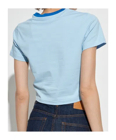 Casablanca Montagne Contrasting-trim Cropped T-shirt