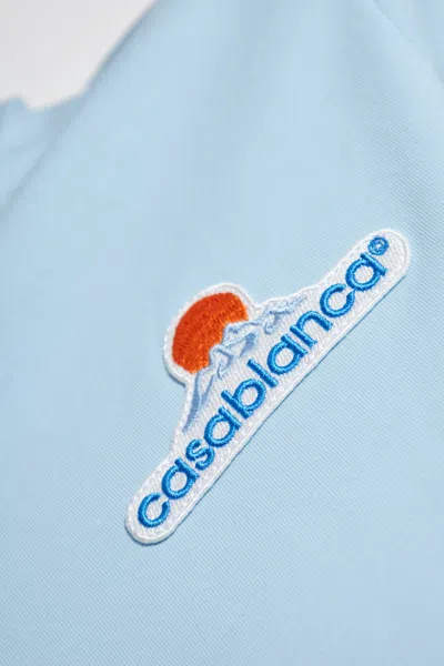 Casablanca Montagne Contrasting-trim Cropped T-shirt