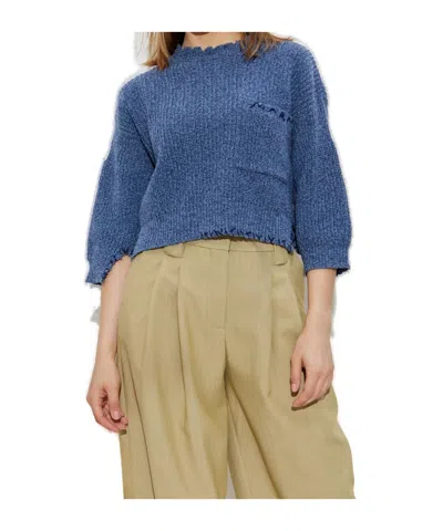 Marni Logo Embroidered Knitted Jumper