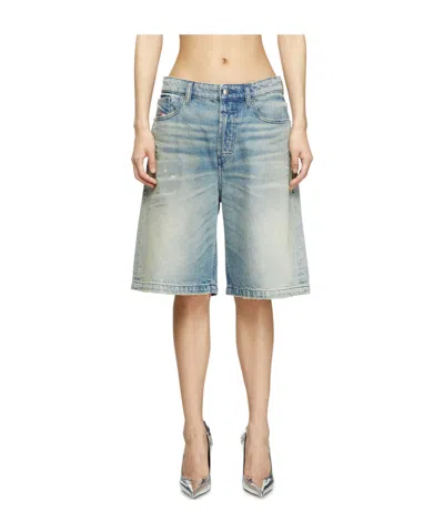 Diesel De-sire Light-wash Denim Shorts