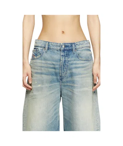 Diesel De-sire Light-wash Denim Shorts