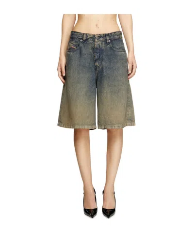 Diesel Shorts In Fluid Shaded Denim