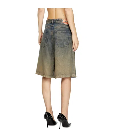 Diesel Shorts In Fluid Shaded Denim