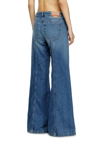 Diesel D-akii Wide-leg Denim Jeans