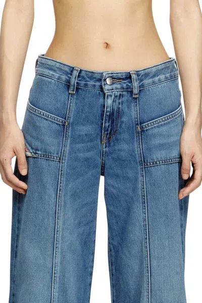 Diesel D-akii Wide-leg Denim Jeans