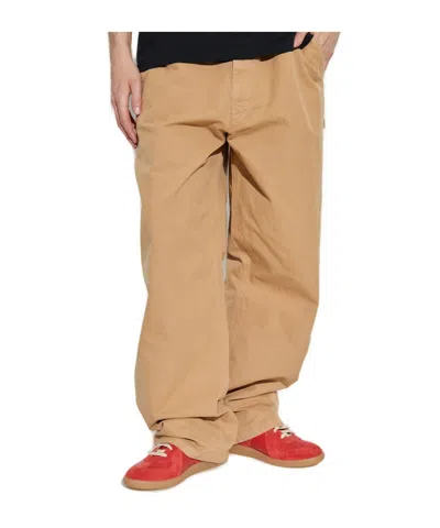 Mm6 Maison Margiela Beige Cotton Canvas Trousers