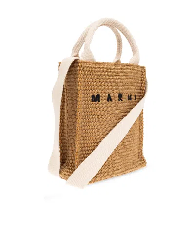 Marni Logo Embroidered Shoulder Bag