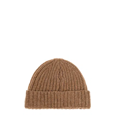 Marni Hazelnut Knit Hand-stitched Logo Beanie