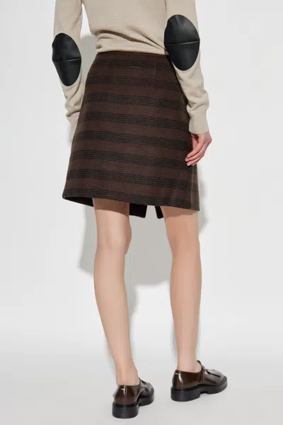 Mm6 Maison Margiela Asymmetrical Mini Skirt With Bold Stripes